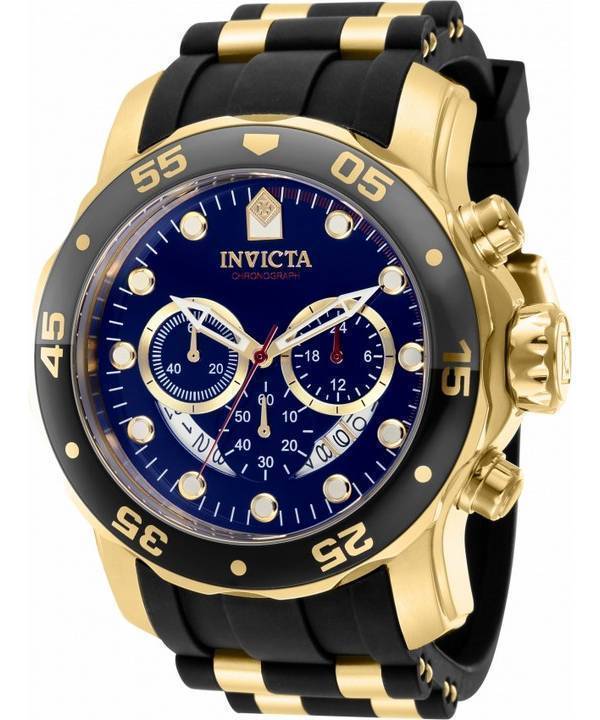 Invicta Pro Diver Scuba Chronograph Blue Dial Quartz 37229 100M Men's ...