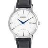 Citizen Eco-Drive Black Leather Strap White Dial BM7461-18A Men's Watch