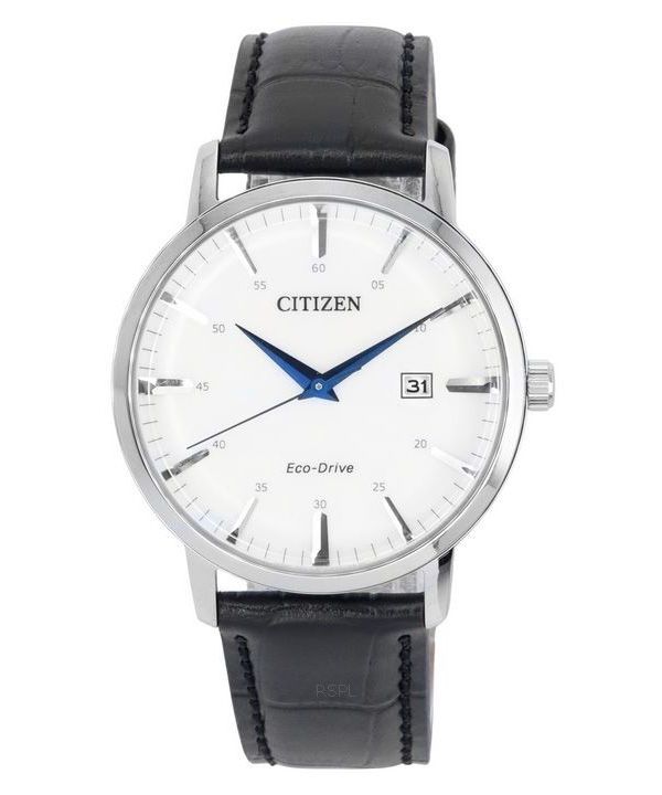 Citizen Eco Drive Black Leather Strap White Dial Bm7461 18a Mens Watch Za 5109