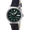 Seiko 5 Sports GMT Kelly Green Flieger Suit Style Leather Strap Automatic SRPJ89K1 100M Men's Watch