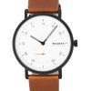 Skagen Kuppel Brown Leather Strap White Dial Quartz SKW6889 Men's Watch