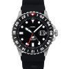 Fossil Blue GMT Silicone Strap Black Dial Quartz FS6036 100M Men's Watch