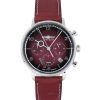 Zeppelin LZ129 Hindenburg Chronograph Vegan Leather Strap Red Dial Solar 80862N Men's Watch