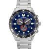 Citizen Sporty-Aqua Chronograph Stainless Steel Blue Dial Eco-Drive AT2560-84L 100M Men's Watch