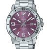 Casio Standard Analog Stainless Steel Purple Dial Quartz MTP-VD01D-6BV Men's Watch