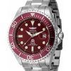 Invicta Pro Diver Dual Time Stainless Steel Red Dial Automatic 45814 100M Men's Watch