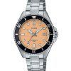 Casio Standard Analog Stainless Steel Salmon Dial Quartz MDV-10D-4A2V Men's Watch