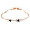 Swarovski Symbolica Blue Evil Eye Mixed Metal Finish Bangle 5171991 For Women