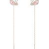 Swarovski Swan Drop Rose Gold-Tone Earrings 5469990 For Women