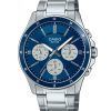 Casio Standard Analog Ion Plated Stainless Steel Blue Dial Quartz MTP-1374D-2A3V Men's Watch