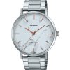 Casio Standard Analog Stainless Steel Marble Inspired White Dial Quartz MTP-VT01DM-7A Men's Watch