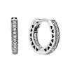 Pandora Pave Heart Hoop Earrings 296317CZ For Women