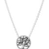 Pandora Sparkling Family Tree Necklace 397780CZ-45 For Women