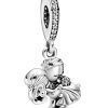 Pandora Married Couple Sterling Silver Dangle Charm With Clear Cubic Zirconia 798896C01 For Women