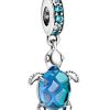 Pandora Murano Glass Sea Turtle Dangle Charm 798939C01 For Women