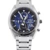 Citizen Tsuku-yomi Chronograph Moon Phase Super Titanium Blue Dial Eco-Drive BY1010-81L 100M Mens Watch