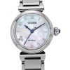 Citizen L Mae Diamond Accents Stainless Steel Mother Of Pearl Dial Eco-Drive EM1130-83D Womens Watch