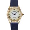 Citizen L Leather Strap Bronze Dial Eco-Drive EM1143-14Z Women's Watch