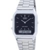 Refurbished Casio Vintage Analog Digital Stainless Steel Black Dial AQ-230A-1DHDF Unisex Watch